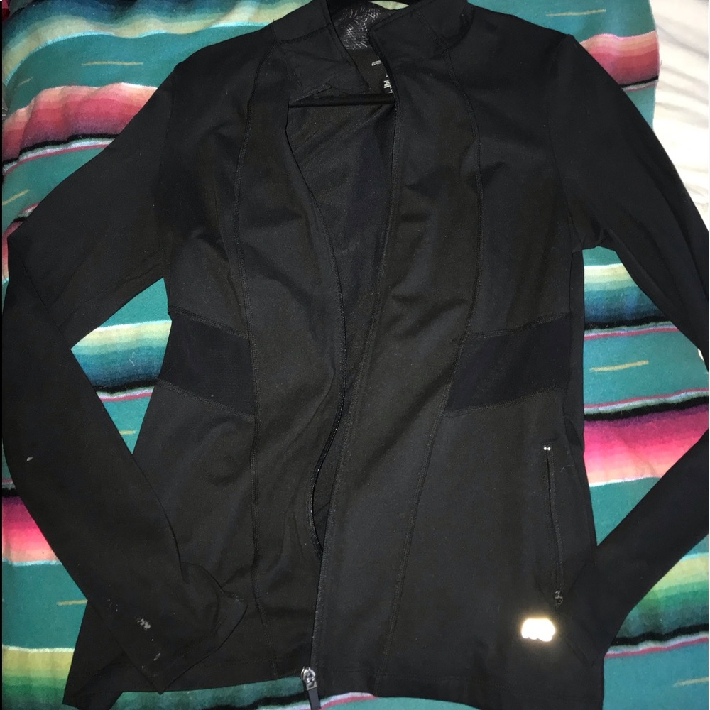 Athletic black zip up jacket